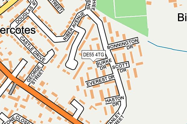 DE55 4TG map - OS OpenMap – Local (Ordnance Survey)