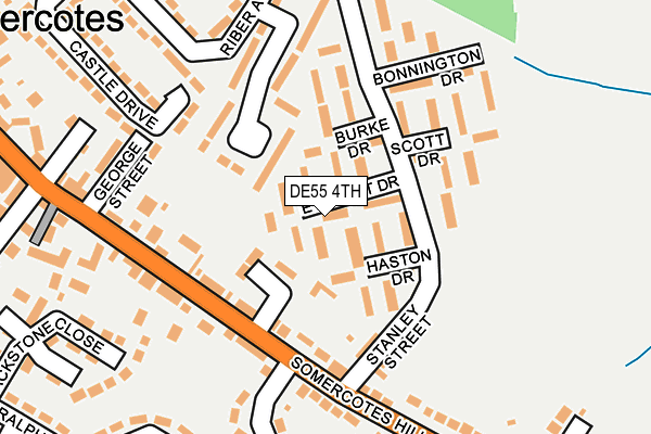 DE55 4TH map - OS OpenMap – Local (Ordnance Survey)