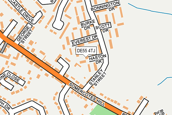 DE55 4TJ map - OS OpenMap – Local (Ordnance Survey)