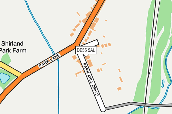 DE55 5AL map - OS OpenMap – Local (Ordnance Survey)