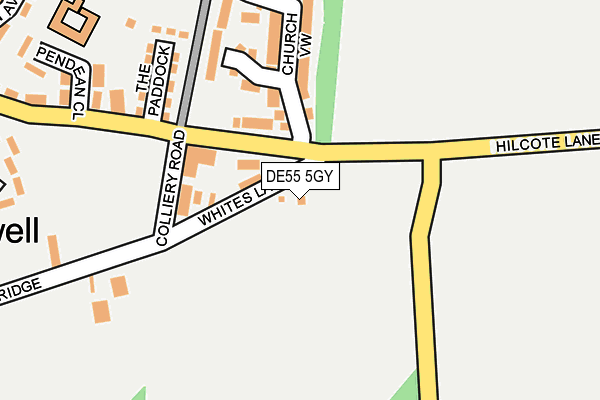 DE55 5GY map - OS OpenMap – Local (Ordnance Survey)