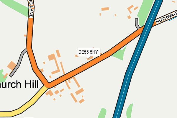 DE55 5HY map - OS OpenMap – Local (Ordnance Survey)