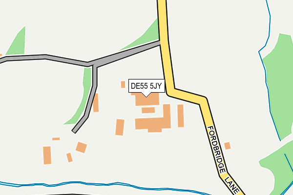 DE55 5JY map - OS OpenMap – Local (Ordnance Survey)