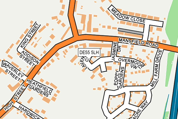 DE55 5LH map - OS OpenMap – Local (Ordnance Survey)