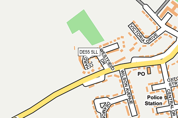 DE55 5LL map - OS OpenMap – Local (Ordnance Survey)
