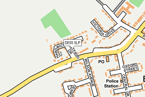 DE55 5LP map - OS OpenMap – Local (Ordnance Survey)