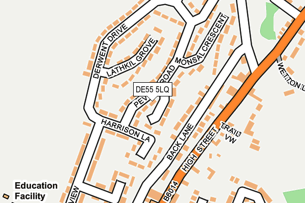 DE55 5LQ map - OS OpenMap – Local (Ordnance Survey)