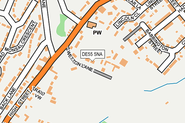 DE55 5NA map - OS OpenMap – Local (Ordnance Survey)
