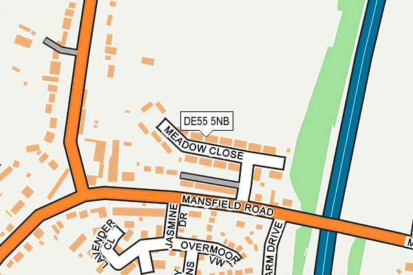 DE55 5NB map - OS OpenMap – Local (Ordnance Survey)