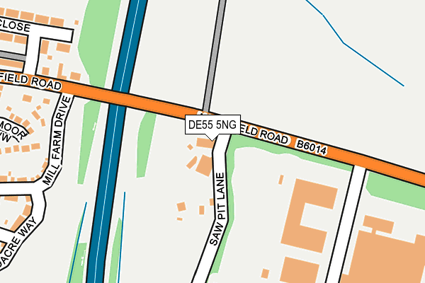 DE55 5NG map - OS OpenMap – Local (Ordnance Survey)