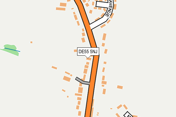 DE55 5NJ map - OS OpenMap – Local (Ordnance Survey)