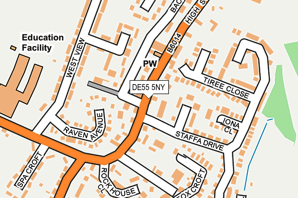 DE55 5NY map - OS OpenMap – Local (Ordnance Survey)
