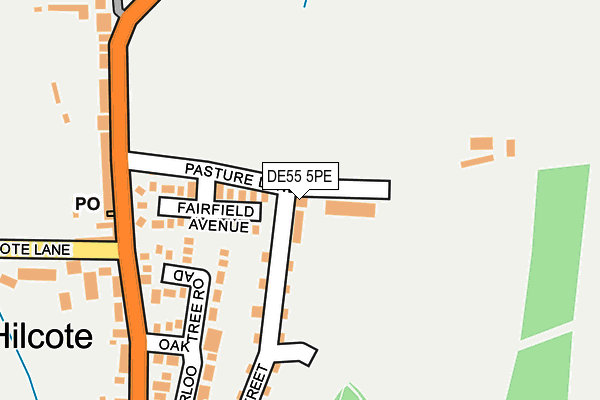DE55 5PE map - OS OpenMap – Local (Ordnance Survey)