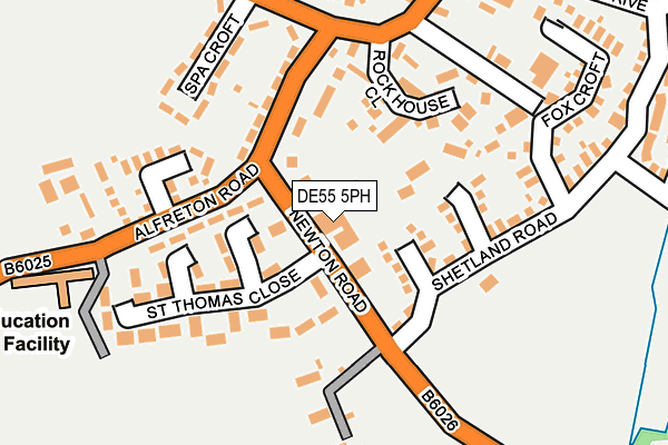 DE55 5PH map - OS OpenMap – Local (Ordnance Survey)