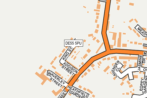 DE55 5PU map - OS OpenMap – Local (Ordnance Survey)