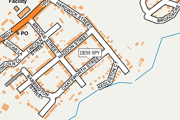 DE55 5PY map - OS OpenMap – Local (Ordnance Survey)