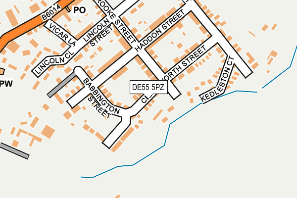 DE55 5PZ map - OS OpenMap – Local (Ordnance Survey)