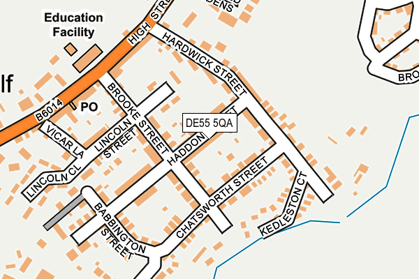 DE55 5QA map - OS OpenMap – Local (Ordnance Survey)