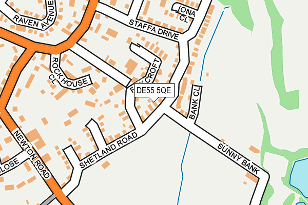 DE55 5QE map - OS OpenMap – Local (Ordnance Survey)