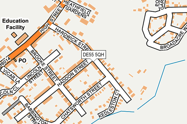 DE55 5QH map - OS OpenMap – Local (Ordnance Survey)