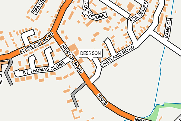 DE55 5QN map - OS OpenMap – Local (Ordnance Survey)