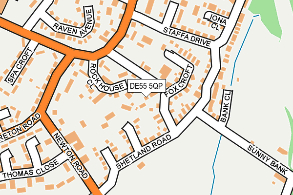 DE55 5QP map - OS OpenMap – Local (Ordnance Survey)