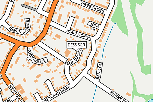 DE55 5QR map - OS OpenMap – Local (Ordnance Survey)