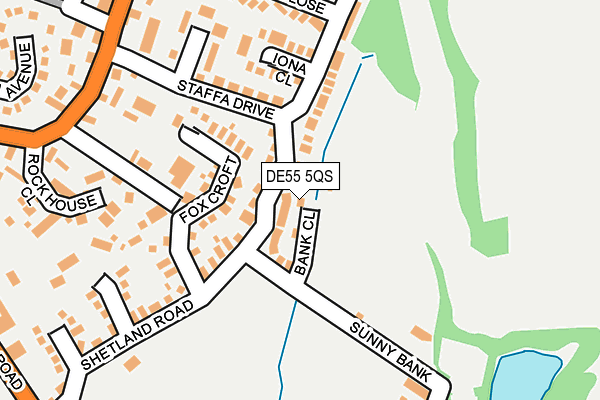 DE55 5QS map - OS OpenMap – Local (Ordnance Survey)