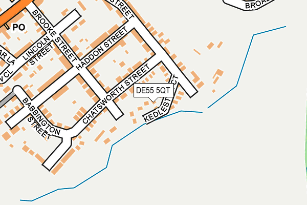 DE55 5QT map - OS OpenMap – Local (Ordnance Survey)