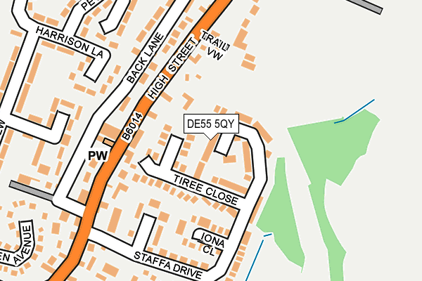 DE55 5QY map - OS OpenMap – Local (Ordnance Survey)