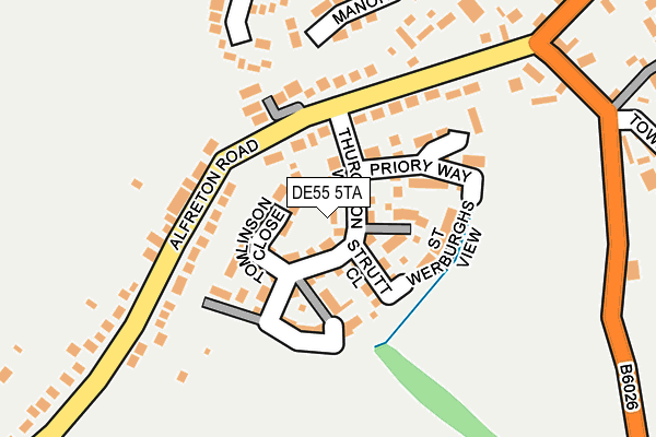 DE55 5TA map - OS OpenMap – Local (Ordnance Survey)