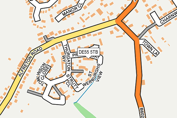 DE55 5TB map - OS OpenMap – Local (Ordnance Survey)