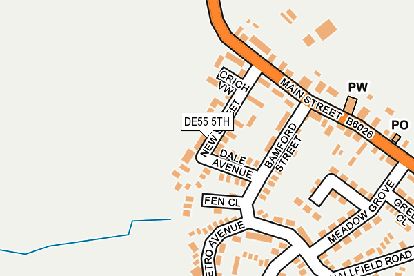 DE55 5TH map - OS OpenMap – Local (Ordnance Survey)