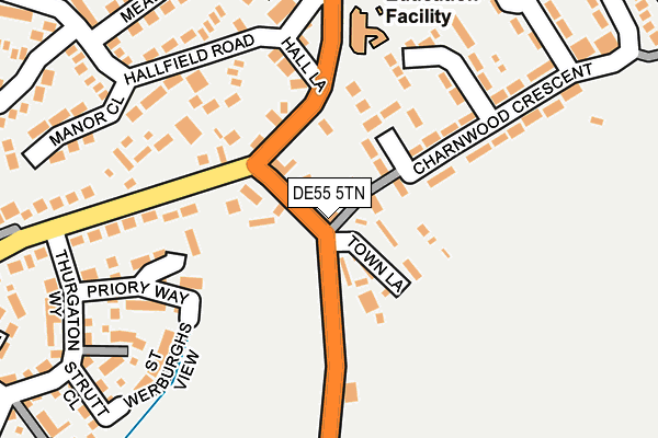 DE55 5TN map - OS OpenMap – Local (Ordnance Survey)