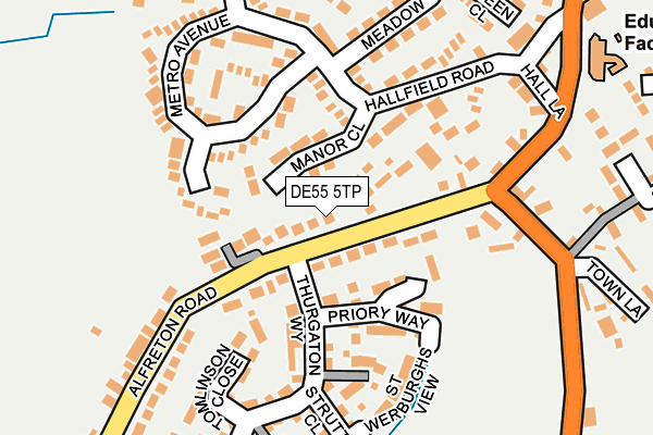 DE55 5TP map - OS OpenMap – Local (Ordnance Survey)