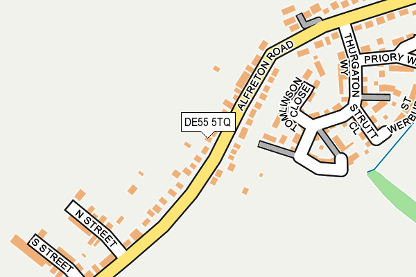 DE55 5TQ map - OS OpenMap – Local (Ordnance Survey)