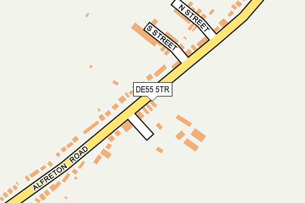 DE55 5TR map - OS OpenMap – Local (Ordnance Survey)
