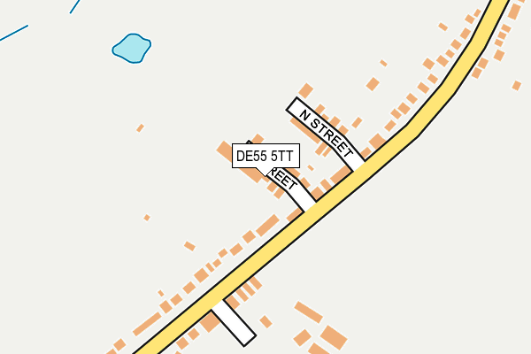 DE55 5TT map - OS OpenMap – Local (Ordnance Survey)