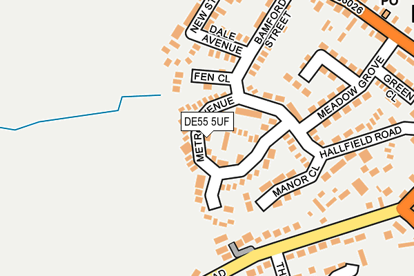 DE55 5UF map - OS OpenMap – Local (Ordnance Survey)
