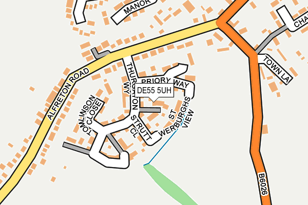 DE55 5UH map - OS OpenMap – Local (Ordnance Survey)