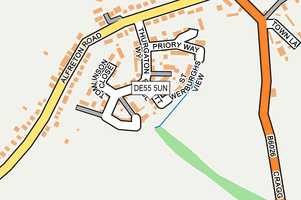 DE55 5UN map - OS OpenMap – Local (Ordnance Survey)