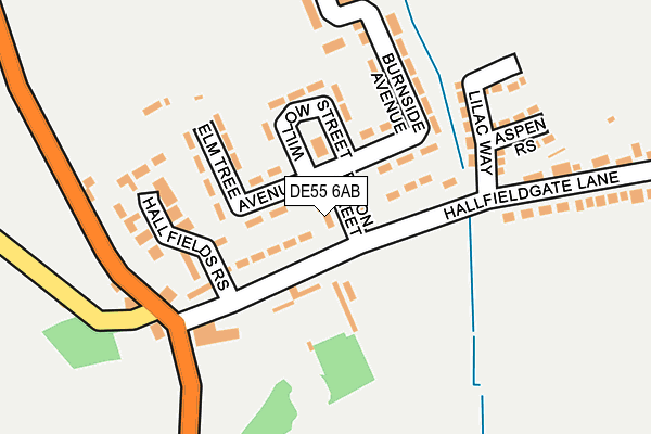 DE55 6AB map - OS OpenMap – Local (Ordnance Survey)