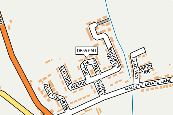 DE55 6AD map - OS OpenMap – Local (Ordnance Survey)