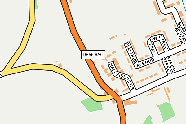DE55 6AG map - OS OpenMap – Local (Ordnance Survey)
