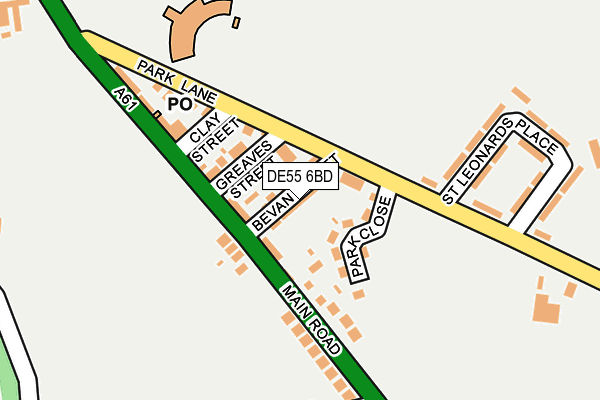DE55 6BD map - OS OpenMap – Local (Ordnance Survey)