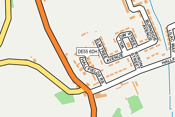 DE55 6DH map - OS OpenMap – Local (Ordnance Survey)