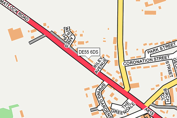 DE55 6DS map - OS OpenMap – Local (Ordnance Survey)