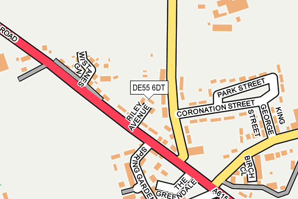 DE55 6DT map - OS OpenMap – Local (Ordnance Survey)