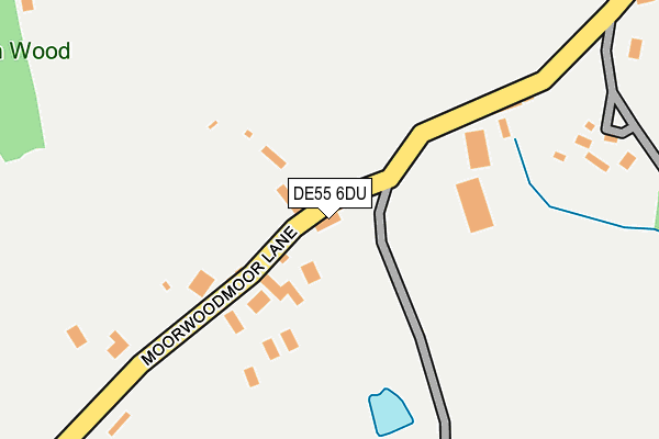 DE55 6DU map - OS OpenMap – Local (Ordnance Survey)