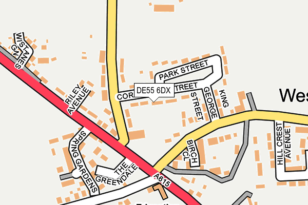 DE55 6DX map - OS OpenMap – Local (Ordnance Survey)